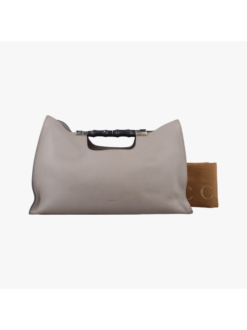 Gucci Bamboo Gray Leather